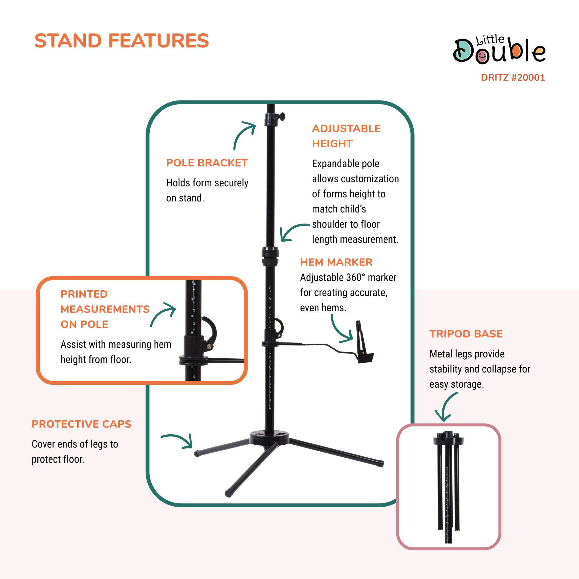 Dritz® Little Double Child Dress Form with Adjustable Tri-Pod Stand